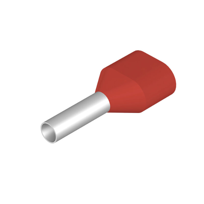 H1,5/16 ZH R SV Wire-end ferrule, Twin wire-end ferrule, 11 mm, 8 mm, red