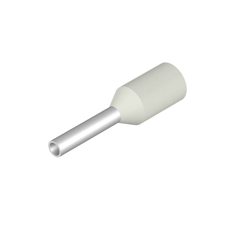 H0,5/12D W Wire-end ferrule, Standard, 8 mm, 6 mm, white