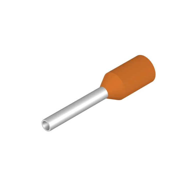 H0,5/14 OR SV Wire-end ferrule, Standard, 10 mm, 8 mm, orange