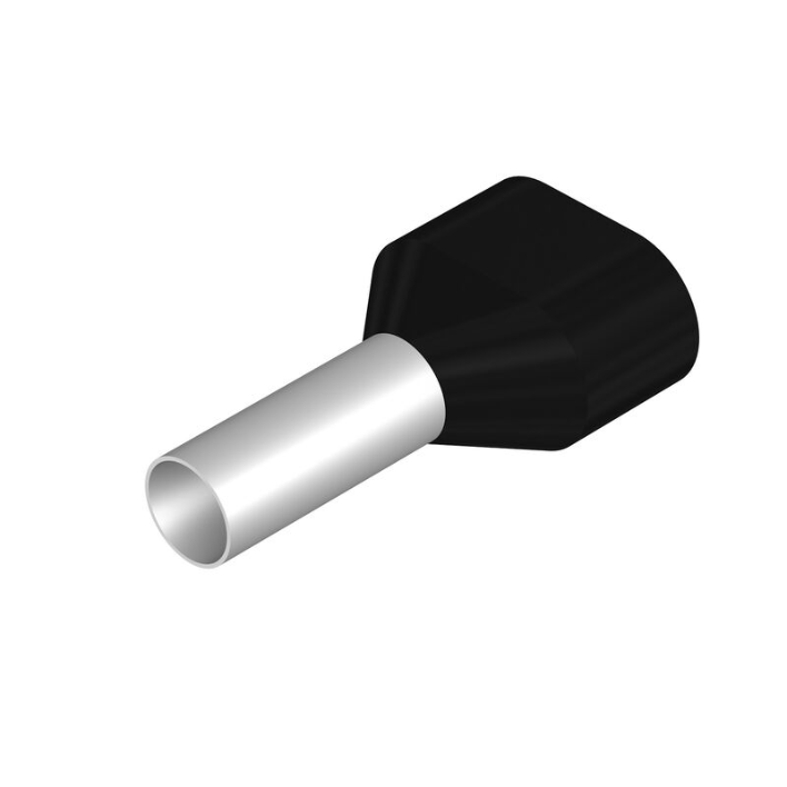 H6,0/23 ZH SW Wire-end ferrule, Twin wire-end ferrule, 20 mm, 12 mm, black