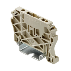 ZEW 35 End bracket, dark beige, TS 35, V-2, Wemid, Width: 6 mm, 100 °C