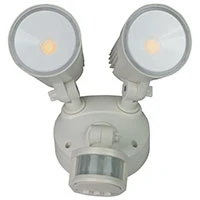 CHASE 20W LED Double Spot Wall Light, with PIR sensor, CCT selectable 3000K,4000K,6000K, white