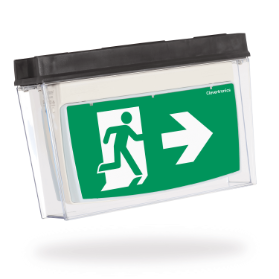 L10 Weatherproof Exit, Theatre, Double sided, Pictogram, Clevertest Plus