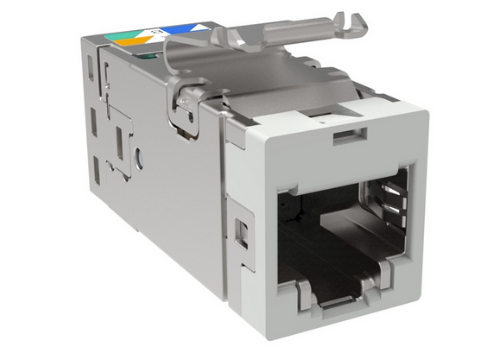 Cat.6A 500Mhz RJ45 SLX Shielded SL Series Jack - 180DEG Exit. WHITE. Supplied in pack of 24. Price per jack