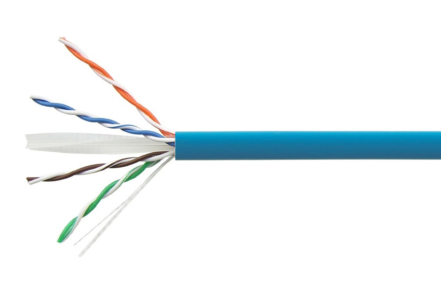 Cat6 U/UTP Cable, 24AWG, OD 5.6mm, LSZH, Blue - 305mtr Reel-in-a-box. Price per Reel