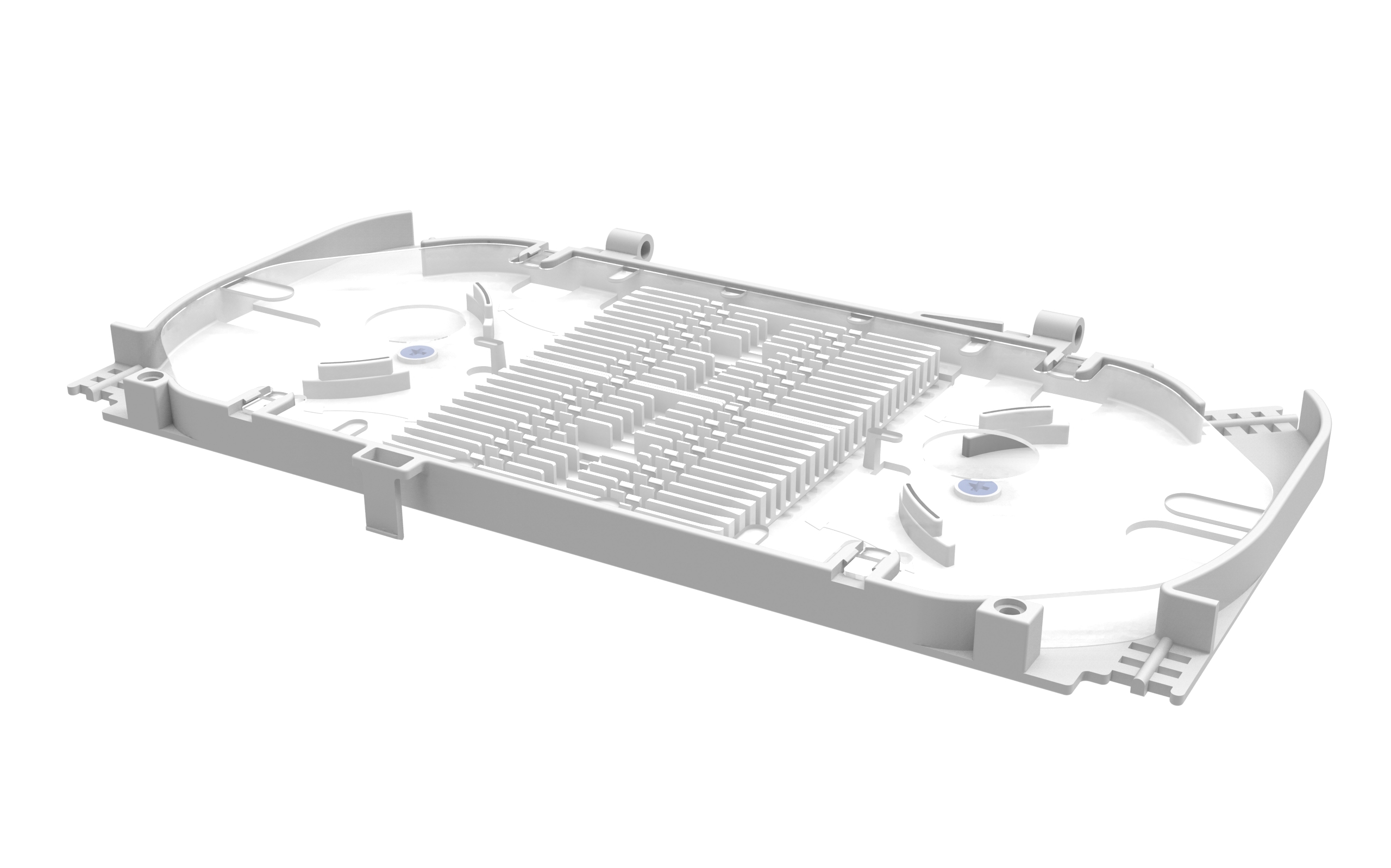 48F Splice Tray Kit with SMOUV for Agile splice panels - 2 splice trays (96 fibres) per 1RU panel
