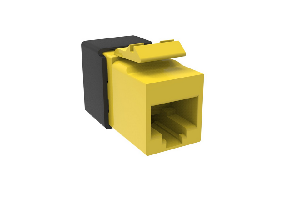Cat 6A UTP SL jack - YELLOW. Supplied in pack of 24. Price per jack