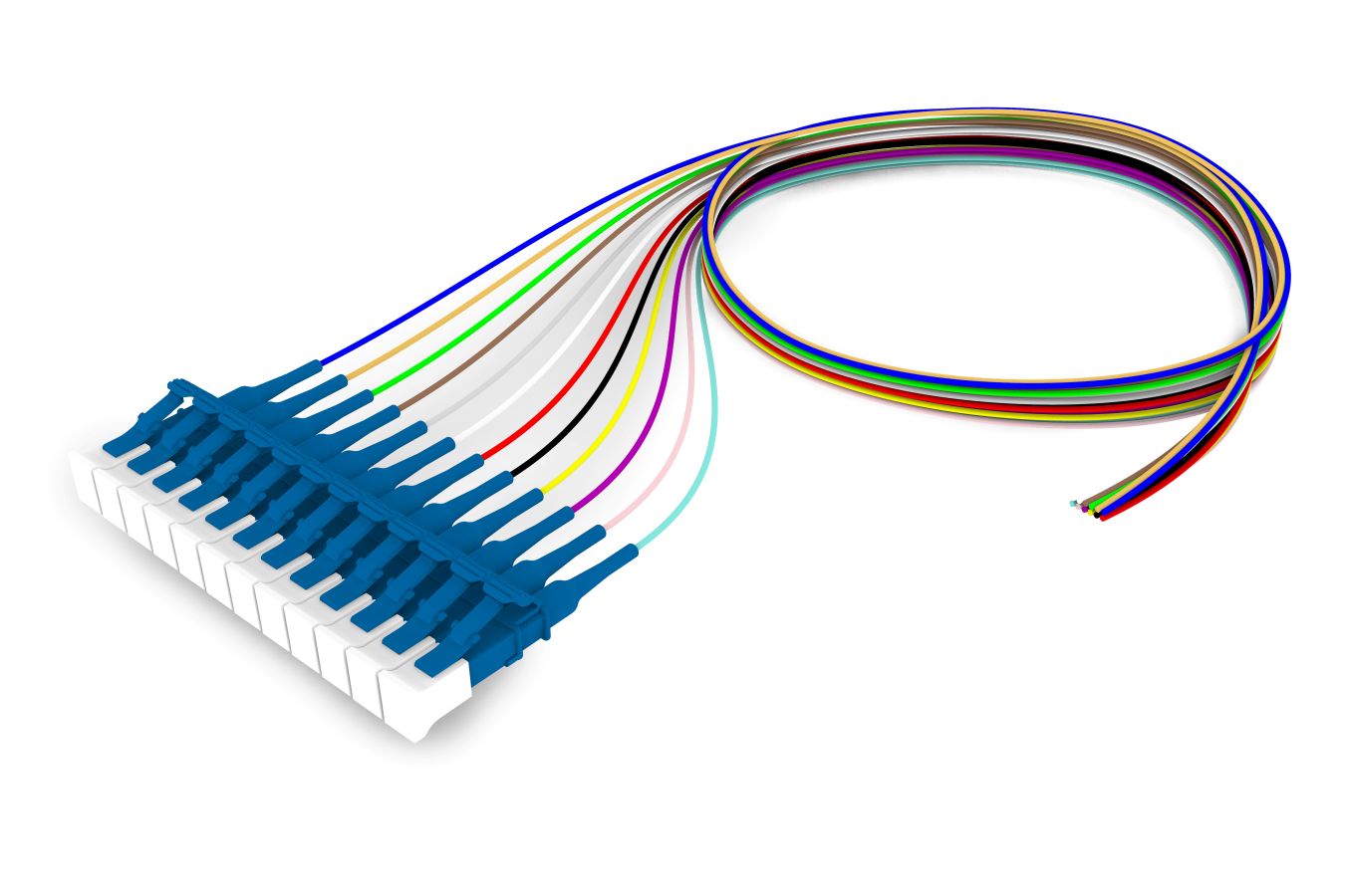 LC Pigtails, OS2, 1F, 0.9mm, 1.5mtr - Pkt of 12 - Colour Coded