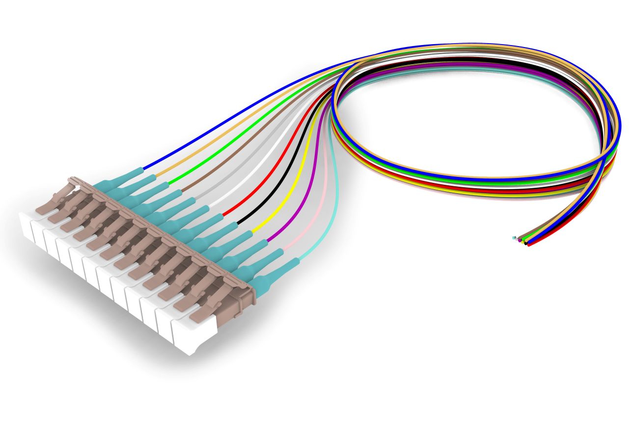 LC Pigtails, OM4, 1F, 1.5mtr - Pkt of 12 - Colour Coded