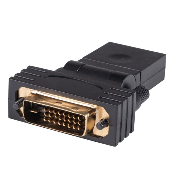HDMI Female to DVI-D (241) Male Swivel Adapter
