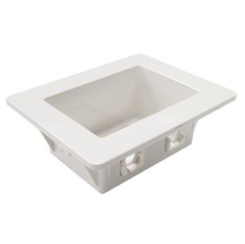 Recessed Wall Box with 2x AMDEX style outlets and 1x GPO Slot.
