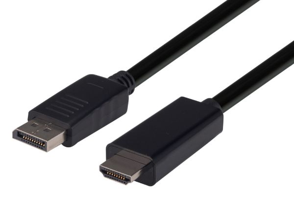 2m DisplayPort Source to HDMI 2.0 Monitor Directional