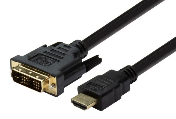 2M HDMI Male to DVI-D Male (181) Cable. Single Link