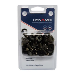 CAGE NUT BLACK M6 (20pk)