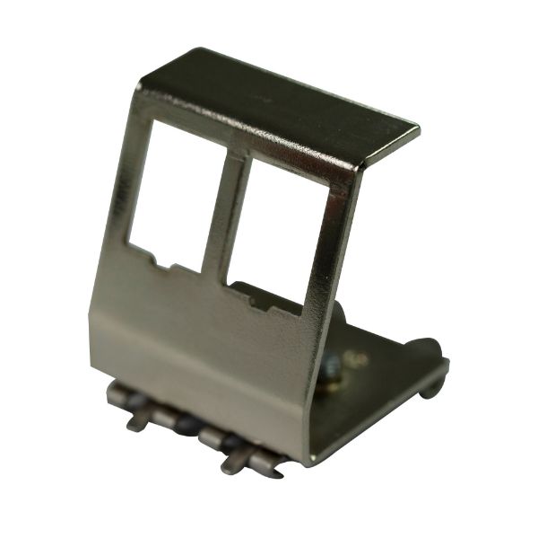 2 Port Keystone to DIN Mount Metal Adapter Plate