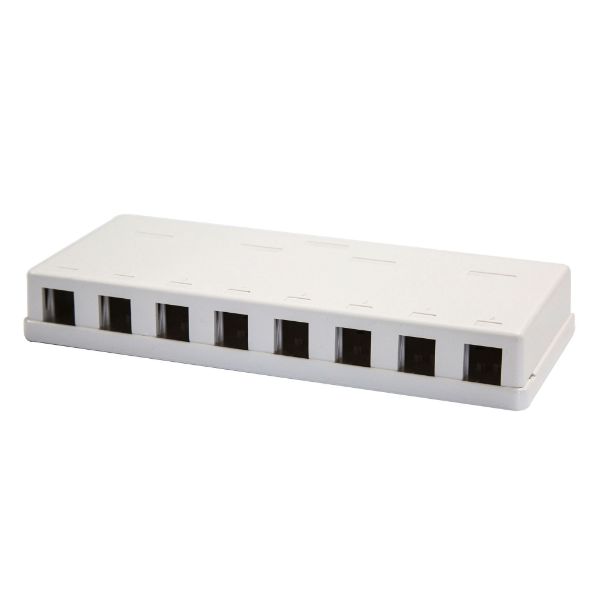 8 Port Unloaded Keystone Wall Mount Enclosure