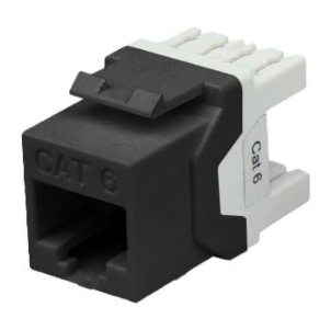 Cat6 UTP Keystone RJ45 Slimline Jack. T568A/B Wiring. 180 Jack.
