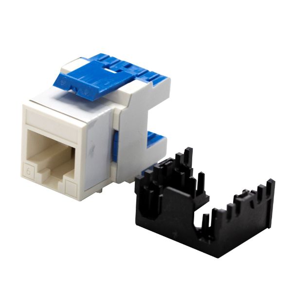 DYNAMIX Cat6 180 Unshielded Keystone Jack, Dual IDC.