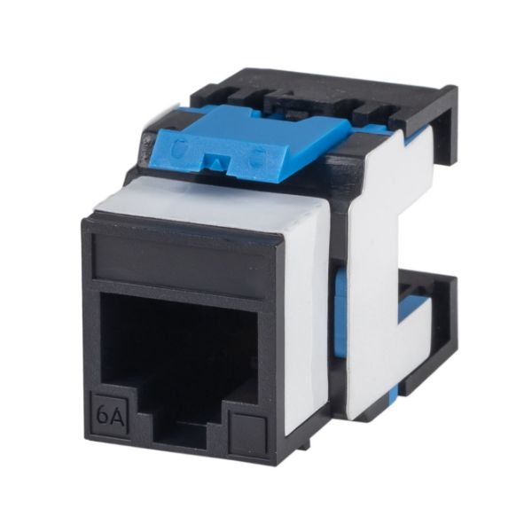 DYNAMIX Cat6A 180 Unshielded Keystone Jack, Dual IDC.