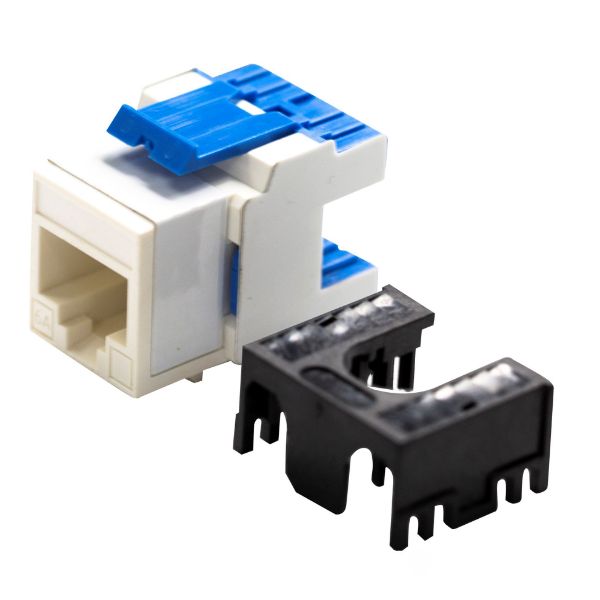 DYNAMIX Cat6A 180 Unshielded Keystone Jack, Dual IDC.