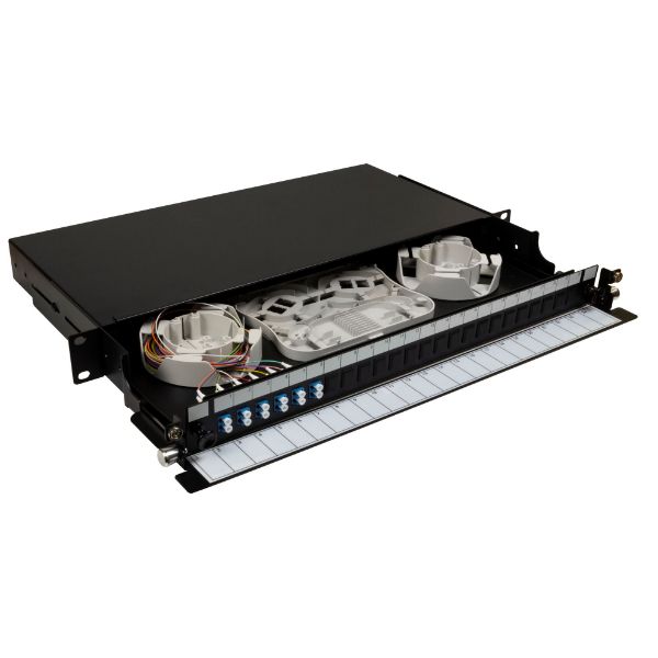19' 1U Fibre Tray 12C LC SMFULLY LOADED w 12x LC Elite OS2