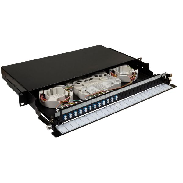 19' 1U Fibre Tray 24C LC SMFULLY LOADED w 24x LC Elite OS2