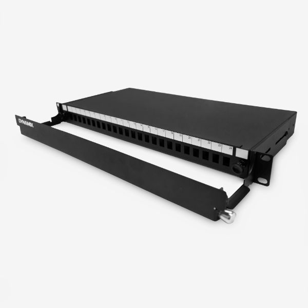 19' 1U Fibre Patch Panel Unloaded 24 Port LC Duplex . Metal