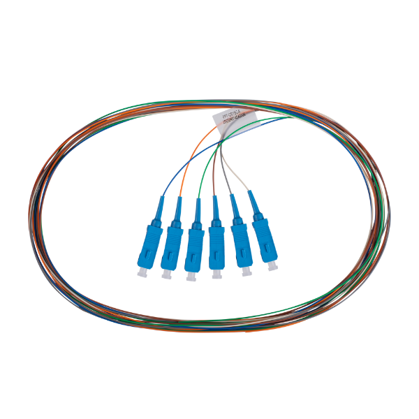 2M LC Pigtail G657A1 6 Pk Colour Coded 900um Single-mode