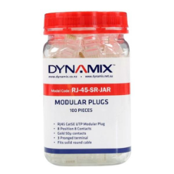 RJ45 Plug 100pc Jar 8P8C Modular Plug 50 Micron Compatible.