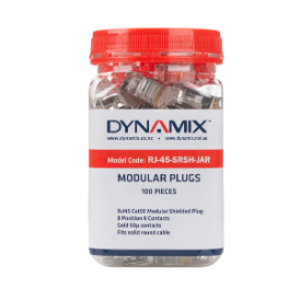 RJ45 100pc Jar 8P8C Shielded Modular Plug 50 Micron.