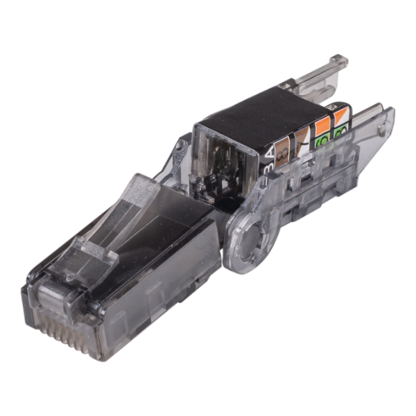 RJ45 UTP Cat6A Tooless Flexible Plug, Works with both