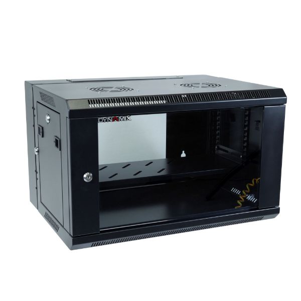 6RU UniverSwing Wall Mount Cabinet. Back mount supplied Left & Right Hinges.