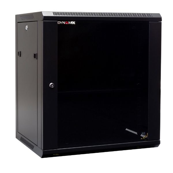 12RU Wall Mount Cabinet 450mm Deep (600 x 450 x 650mm) Includes 1 x Fixed Shelf and 2 x Fans.
