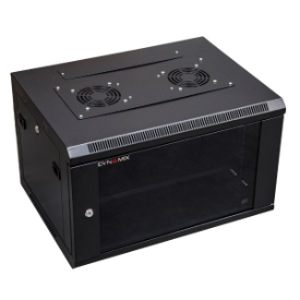 6RU Wall Mount Cabinet 450mm Deep (600 x 450 x 368mm) Includes 1 x Fixed Shelf and 2 x Fans.