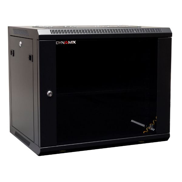 9RU Wall Mount Cabinet 450mm Deep (600 x 450 x 501mm) Includes 1 x Fixed Shelf and  2 x Fans.