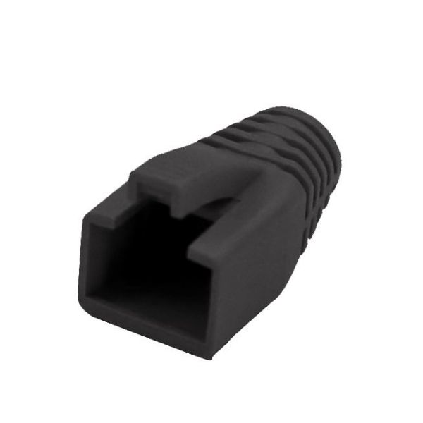 Strain Relief Boot, OD: 7.5mm, Colour Black. 20 Pack.