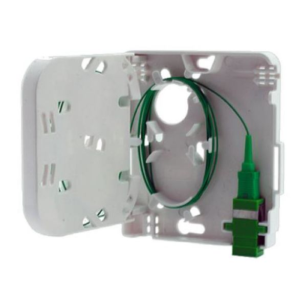 DYNAMIX FTTH Compact Wall Outlet 1 Port SC Simplex / LC Duplex