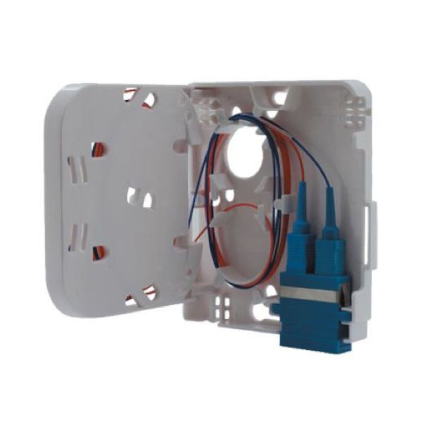 DYNAMIX FTTH Compact Wall Outlet 1 Port SC Duplex / LC Quad,