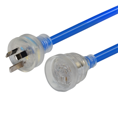 Extension Lead, 20m Extra Heavy Duty 15A Industrial 3C 1.5mm Cable, Blue