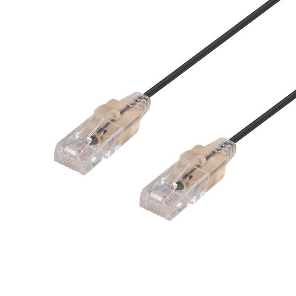 1M Cat6A 10G Black Ultra-Slim Component Level UTP