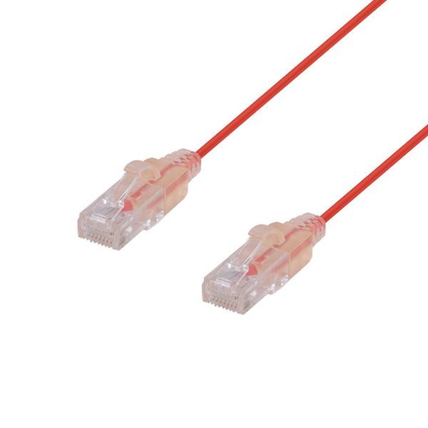 2m Cat6A 10G Red Ultra-Slim Component Level UTP