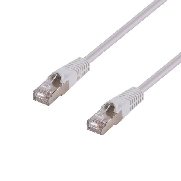 7.5m Cat6A S/FTP White Slimline Shielded 10G Patch Lead.
