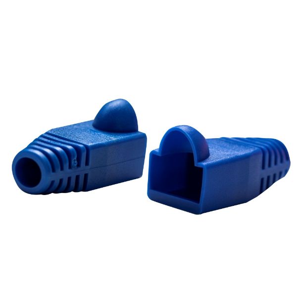 RJ45 Strain Relief Boot Blue- 20pc Bag