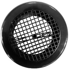 150mm PRO SERIES LOW PROFILE ROUND GRILLE BLACK