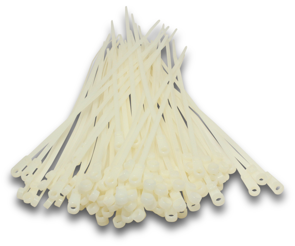 ELMARK Cable Tie Screw Mounting 205x4.8mm Natural 100 Pack