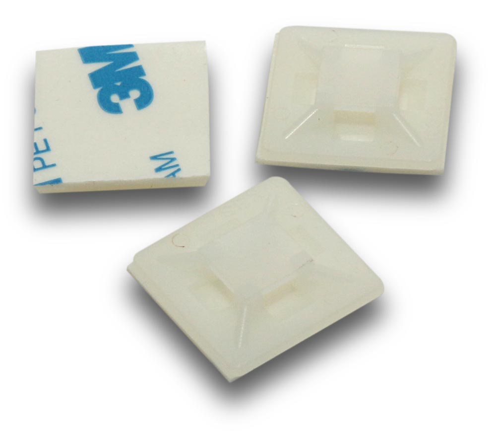 ELMARK Cable Tie Mounts 28x28mm Natural 100 Pack