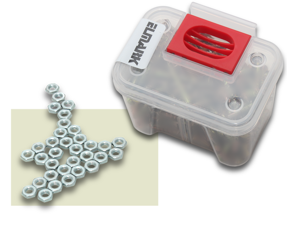ELMARK Nuts Zinc Hex  Pressed 4mm 240 Tub