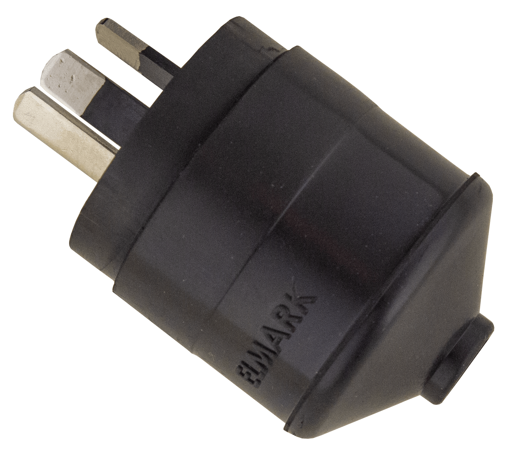 ELMARK Rubber Plug Male 3 Pin 10A Black