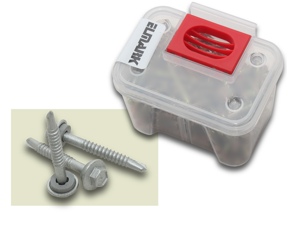 ELMARK Tek Screw Metal Self Drilling Hex Class4 12x45mm 7Tub