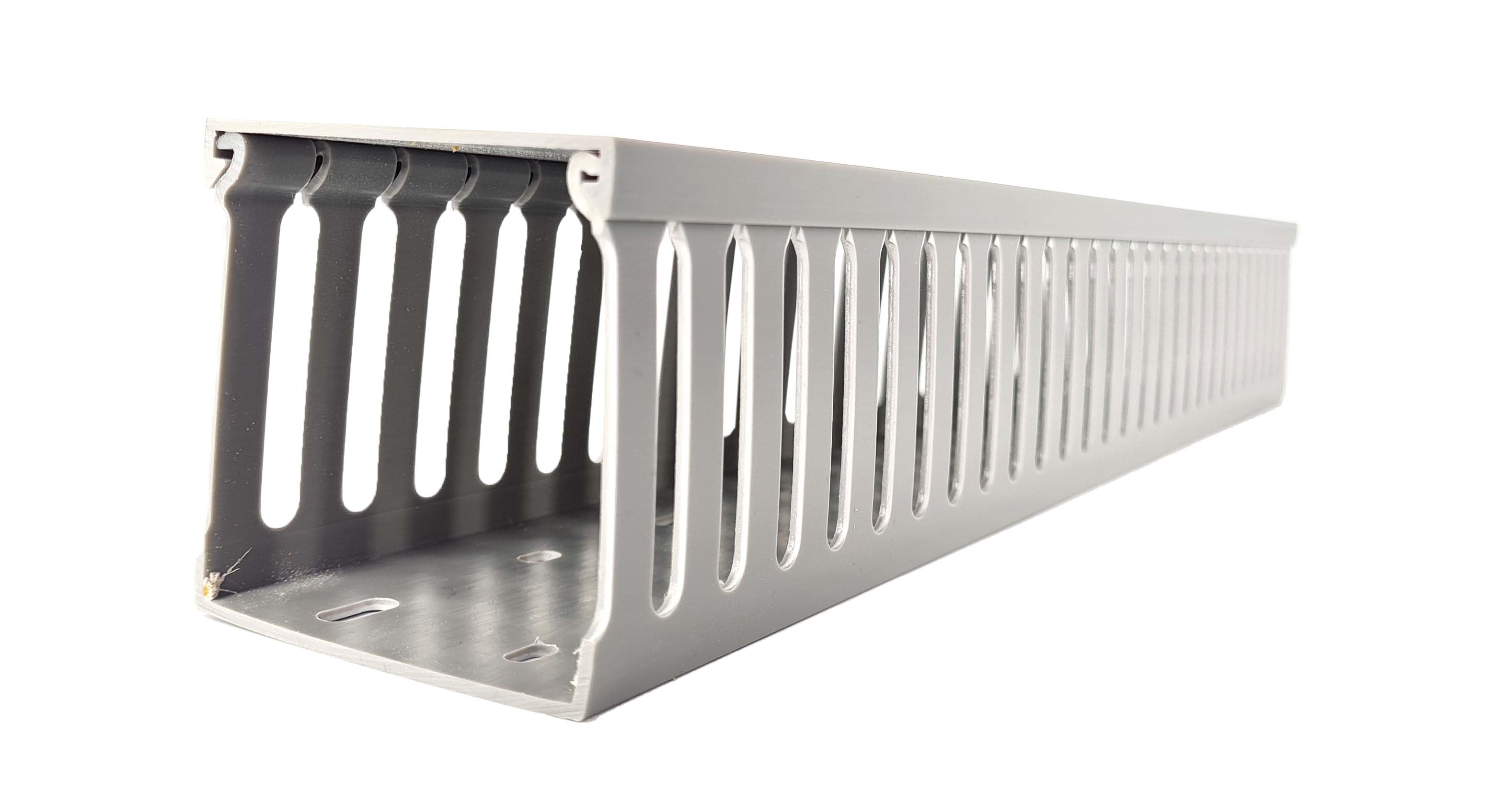 ELMARK Trunking Open Slot 75X75 Grey 1.7mtr